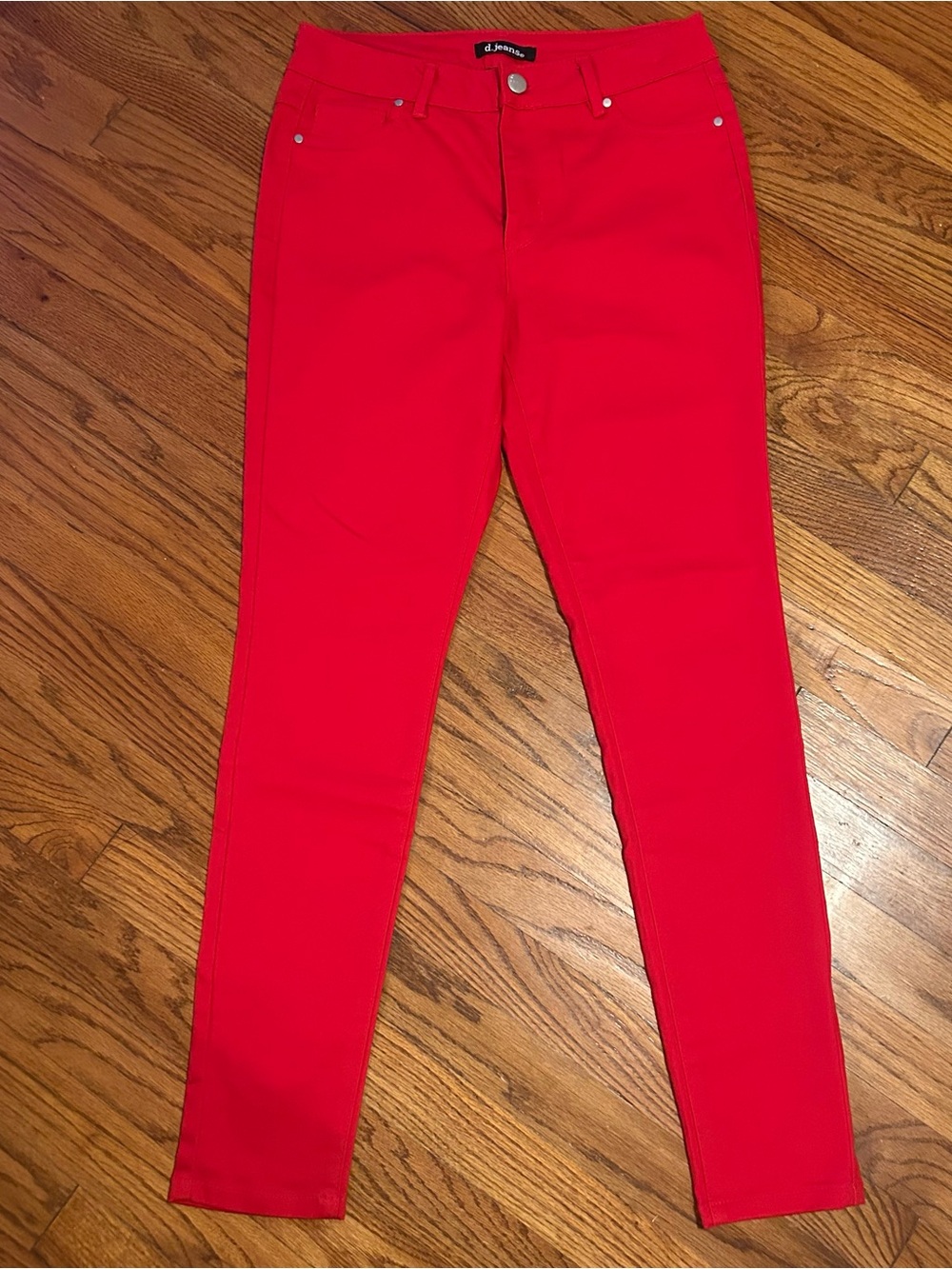 d. jeans Women’s Red Stretch Skinny pants - Picture 1 of 3